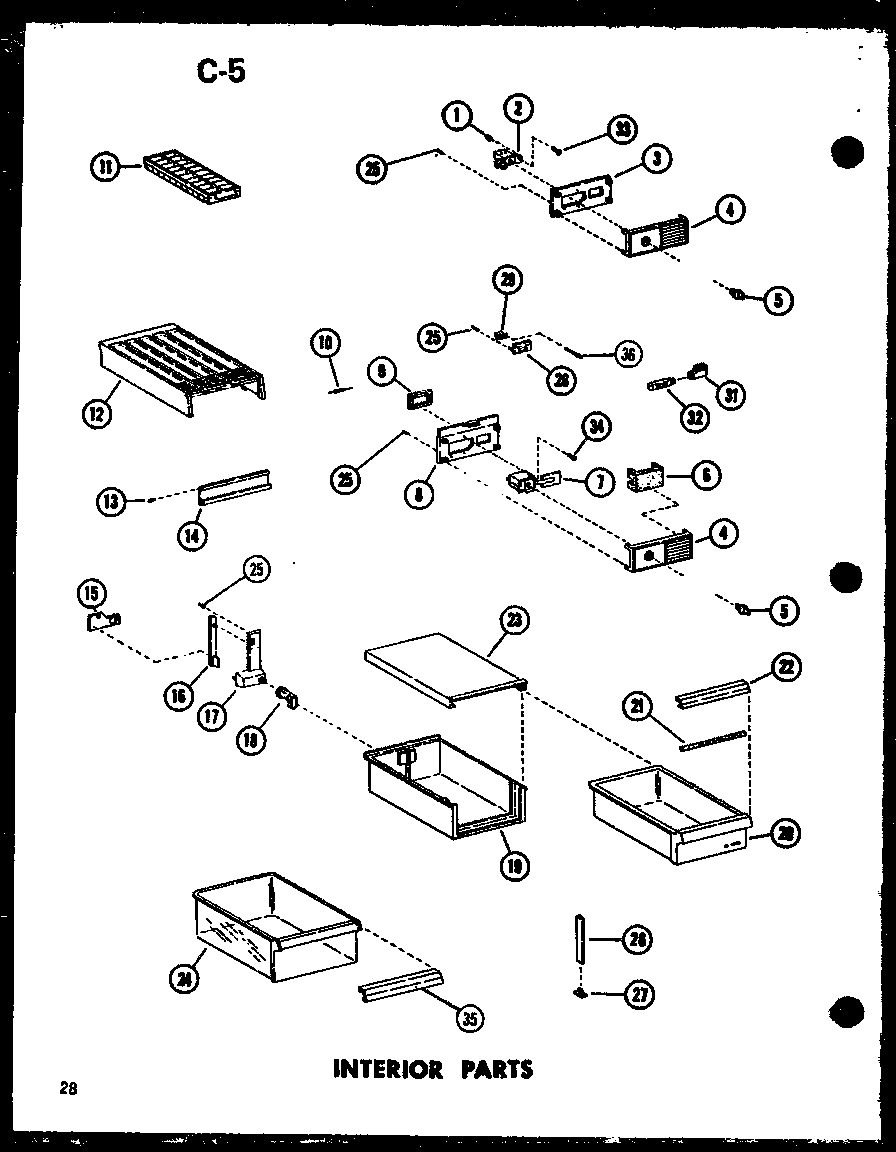 Interior parts (tr20f-l/p75288-14wl) (tr20f/p75288-14w) (tr20f-g/p75288-14wg) (tr20f-c/p75288-14wc) (tr20f-a/p75288-14wa) (tm20f-g/p75288-4wg) (tm20f-a/p75288-4wa) (tm20f-c/p75288-4wc) (tm20f-l/p75288-4wl) (tm20f/p75288-4w) (tc20f-c/p75288-8wc) (tc20f/p75