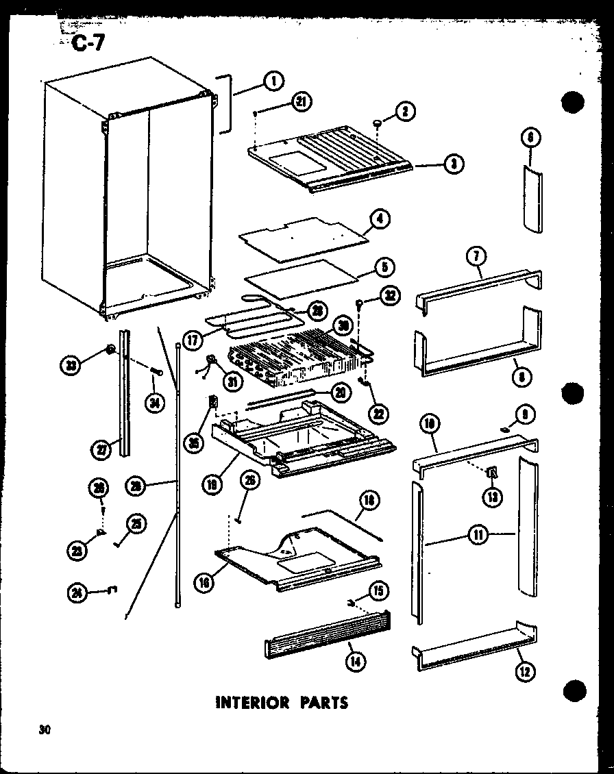 Interior parts (tr20f-l/p75288-14wl) (tr20f/p75288-14w) (tr20f-g/p75288-14wg) (tr20f-c/p75288-14wc) (tr20f-a/p75288-14wa) (tm20f-g/p75288-4wg) (tm20f-a/p75288-4wa) (tm20f-c/p75288-4wc) (tm20f-l/p75288-4wl) (tm20f/p75288-4w) (tc20f-c/p75288-8wc) (tc20f/p75