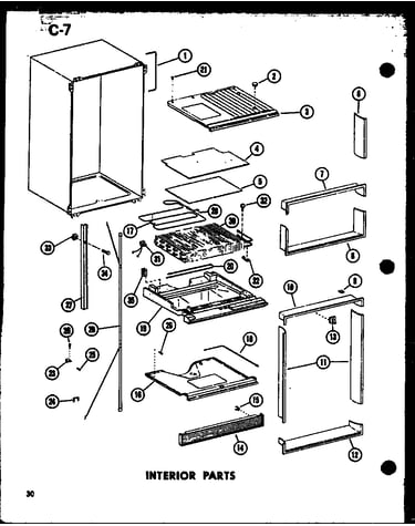 Interior parts (tr20f-l/p75288-14wl) (tr20f/p75288-14w) (tr20f-g/p75288-14wg) (tr20f-c/p75288-14wc) (tr20f-a/p75288-14wa) (tm20f-g/p75288-4wg) (tm20f-a/p75288-4wa) (tm20f-c/p75288-4wc) (tm20f-l/p75288-4wl) (tm20f/p75288-4w) (tc20f-c/p75288-8wc) (tc20f/p75