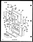 Upper door parts (td23f-c/p75288-6wc) (td23f/p75288-6w) (td23f-a/p75288-6wa) (td23f-l/p75288-6wl) (td23f-g/p75288-6wg)