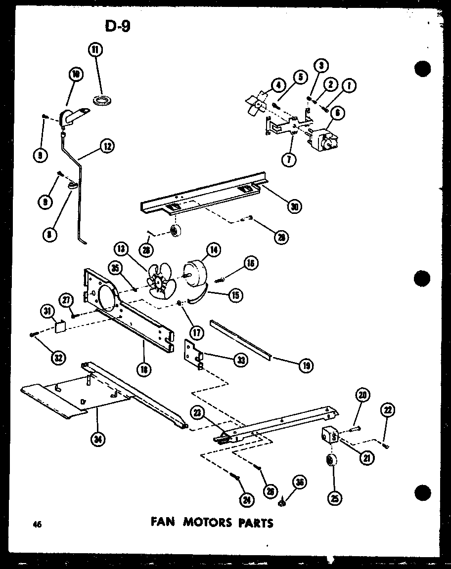 Fan motors parts (td23f-c/p75288-6wc) (td23f/p75288-6w) (td23f-a/p75288-6wa) (td23f-l/p75288-6wl) (td23f-g/p75288-6wg)