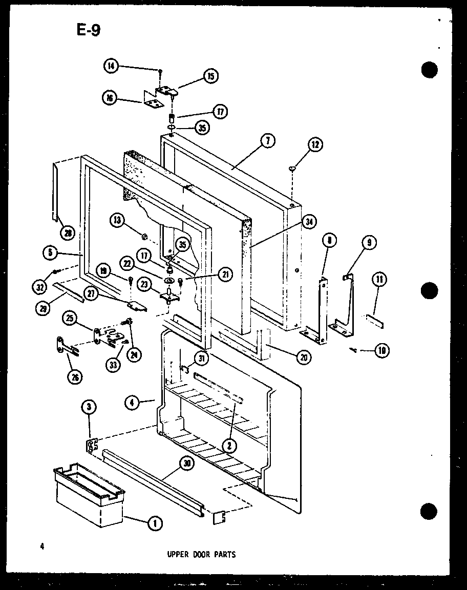 Upper door parts