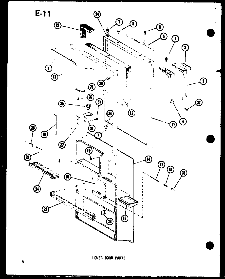 Lower door parts
