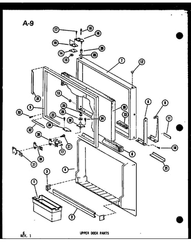 Upper door parts (tsc-18e-c/p74568-2wc) (tsc-18e/p74568-2w) (tsc-18e-l/p74568-2wl) (tsc-18e-a/p74568-2wa) (tsc-18e-g/p74568-2wg) (tsc-18e/p74568-3w) (tsc-18e-g/p74568-3wg) (tsc-18e-a/p74568-3wa) (tsc-18e-c/p74568-3wc) (tsc-18e-l/p74568-3wl)