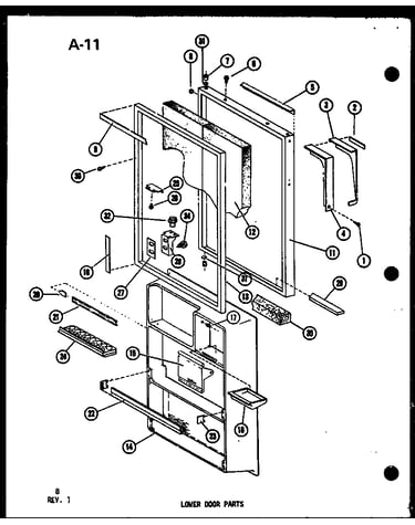 Lower door parts (tsc-18e-c/p74568-2wc) (tsc-18e/p74568-2w) (tsc-18e-l/p74568-2wl) (tsc-18e-a/p74568-2wa) (tsc-18e-g/p74568-2wg) (tsc-18e/p74568-3w) (tsc-18e-g/p74568-3wg) (tsc-18e-a/p74568-3wa) (tsc-18e-c/p74568-3wc) (tsc-18e-l/p74568-3wl)