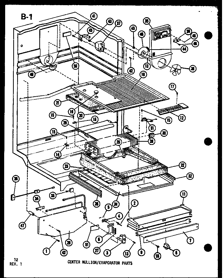 CENTER MULLION/EVAPORATOR PARTS (TSC-18E-C/P74568-2WC) (TSC-18E/P74568-2W) (TSC-18E-L/P74568-2WL) (TSC-18E-A/P74568-2WA) (TSC-18E-G/P74568-2WG) (TSC-18E/P74568-3W) (TSC-18E-G/P74568-3WG) (TSC-18E-A/P74568-3WA) (TSC-18E-C/P74568-3WC) (TSC-18E-L/P74568-3WL)