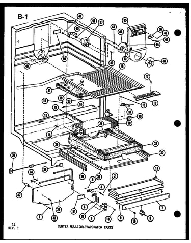 Center mullion/evaporator parts (tsc-18e-c/p74568-2wc) (tsc-18e/p74568-2w) (tsc-18e-l/p74568-2wl) (tsc-18e-a/p74568-2wa) (tsc-18e-g/p74568-2wg) (tsc-18e/p74568-3w) (tsc-18e-g/p74568-3wg) (tsc-18e-a/p74568-3wa) (tsc-18e-c/p74568-3wc) (tsc-18e-l/p74568-3wl)