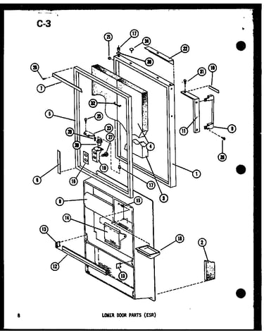 Lower door parts (esr) (esr16e-c/p73953-27wc) (esr16e-a/p73953-27wa) (esr16e-l/p73953-27wl) (esr16e-g/p73953-27wg) (esr14e-c/p73953-28wc) (esr14e-a/p73953-28wa) (esr14e-l/p73953-28wl) (esr14e-g/p73953-28wg) (esr12e-c/p73953-29wc) (esr12e-a/p73953-29wa) (e