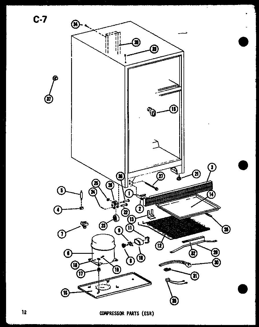 COMPRESSOR PARTS (ESR) (ESR16E-C/P73953-27WC) (ESR16E-A/P73953-27WA) (ESR16E-L/P73953-27WL) (ESR16E-G/P73953-27WG) (ESR14E-C/P73953-28WC) (ESR14E-A/P73953-28WA) (ESR14E-L/P73953-28WL) (ESR14E-G/P73953-28WG) (ESR12E-C/P73953-29WC) (ESR12E-A/P73953-29WA) (E