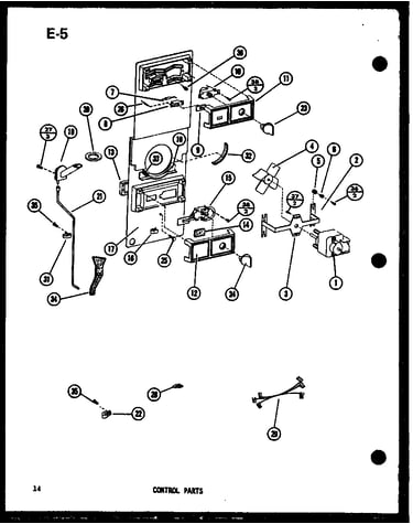 Control parts (tm14g-c/p75658-8wc) (tm14g/p75658-8w) (tm14g-l/p75658-8wl) (tm14g-a/p75658-8wa) (tm14g-g/p75658-8wg) (tm16sp/p75658-7w) (tm16sp-g/p75658-7wg) (tm16sp-a/p75658-7wa) (tm16sp-c/p75658-7wc) (tm16sp-l/p75658-7wl)