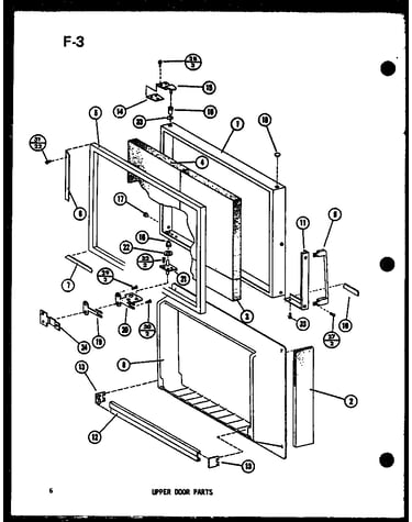 Upper door parts (tm14g-1-c/p75658-13wc) (tm14g-1/p75658-13w) (tm14g-1-l/p75658-13wl) (tm14g-1-a/p75658-13wa) (tm14g-1-g/p75658-13wg) (tm16f-1/p75658-12w) (tm16f-1-g/p75658-12wg) (tm16f-1-a/p75658-12wa) (tm16f-1-c/p75658-12wc) (tm16f-1-l/p75658-12wl)