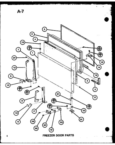 Freezer door parts (tm16g/p75535-7w) (tr16g/p75535-8w)