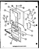 Refrigerator door parts (tm16g/p75535-7w) (tr16g/p75535-8w)