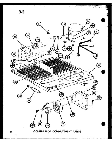 Compressor compartment parts (tm16g/p75535-7w) (tr16g/p75535-8w)