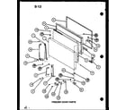 Amana TM20G-P75535-17W freezer door parts (tc20g/p75535-15w) (tr20g/p75535-16w) (tm20g/p75535-17w) (tc20g/p76512-11w) diagram