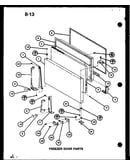 Freezer door parts (tc20g/p75535-15w) (tr20g/p75535-16w) (tm20g/p75535-17w) (tc20g/p76512-11w)