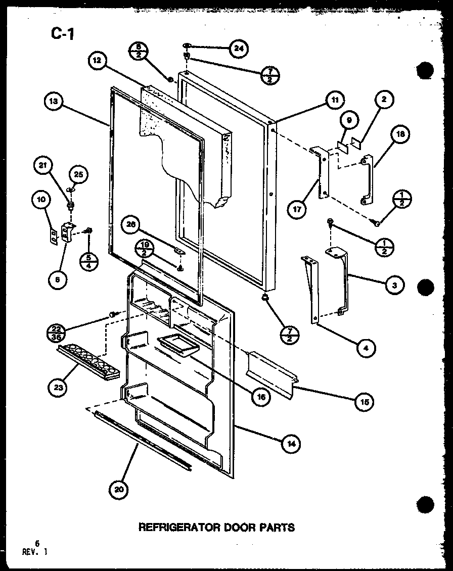 Refrigerator door parts (tr20g/p75535-16w) (tm20g/p75535-17w)