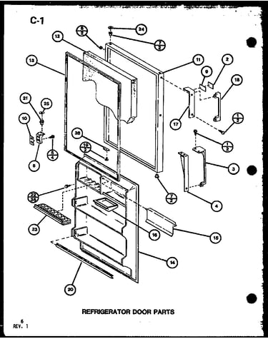 Refrigerator door parts (tr20g/p75535-16w) (tm20g/p75535-17w)