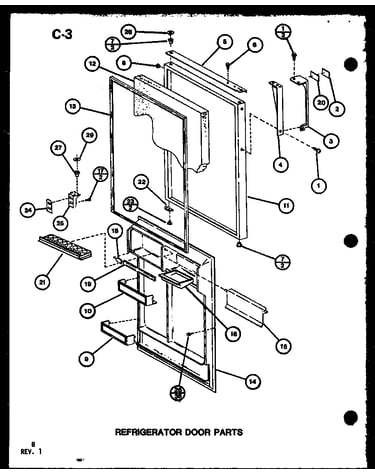 Refrigerator door parts (tc20g/p75535-15w) (tc20g/p756512-11w)