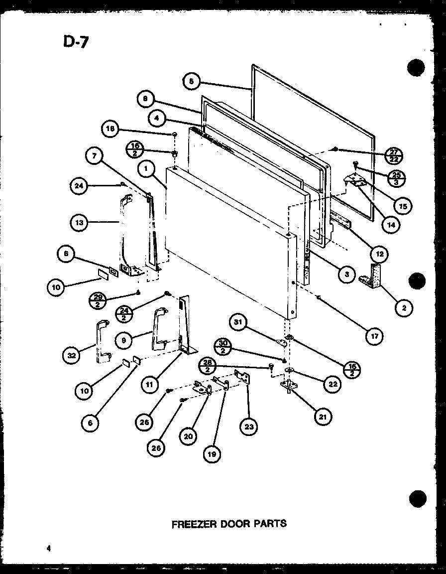 FREEZER DOOR PARTS (TM18SPG/P76512-1W) (TM18SPG/P76512-2W) (TM18G/P76512-3W) (TR18G/P76512-4W) (TC18G/P76512-5W)