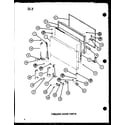 Amana TR18G-P76512-4W freezer door parts (tm18spg/p76512-1w) (tm18spg/p76512-2w) (tm18g/p76512-3w) (tr18g/p76512-4w) (tc18g/p76512-5w) diagram