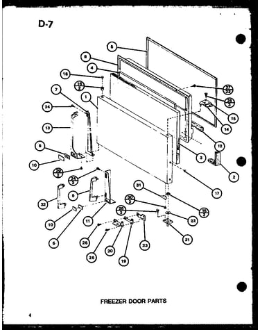 Freezer door parts (tm18spg/p76512-1w) (tm18spg/p76512-2w) (tm18g/p76512-3w) (tr18g/p76512-4w) (tc18g/p76512-5w)