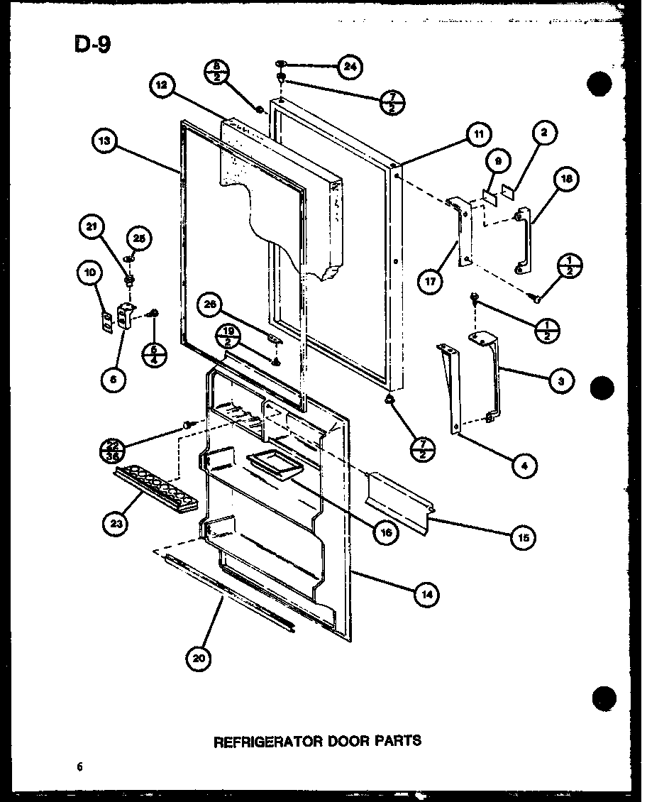 REFRIGERATOR DOOR PARTS (TM18SPG/P76512-1W) (TM18SPG/P76512-2W) (TM18G/P76512-3W) (TR18G/P76512-4W)