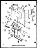 Refrigerator door parts (tl18g/p76512-6w) (tli18g/p76512-7w) (tl18g/p76512-24w) (tli18g/p76512-25w)