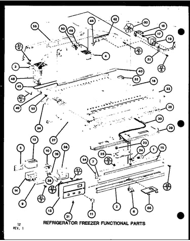 Refrigerator freezer functional parts (tm16g/p76512-17w) (tm16g/p76512-18w) (tm16spg/p76512-21w) (tm16g1/p76512-28w)