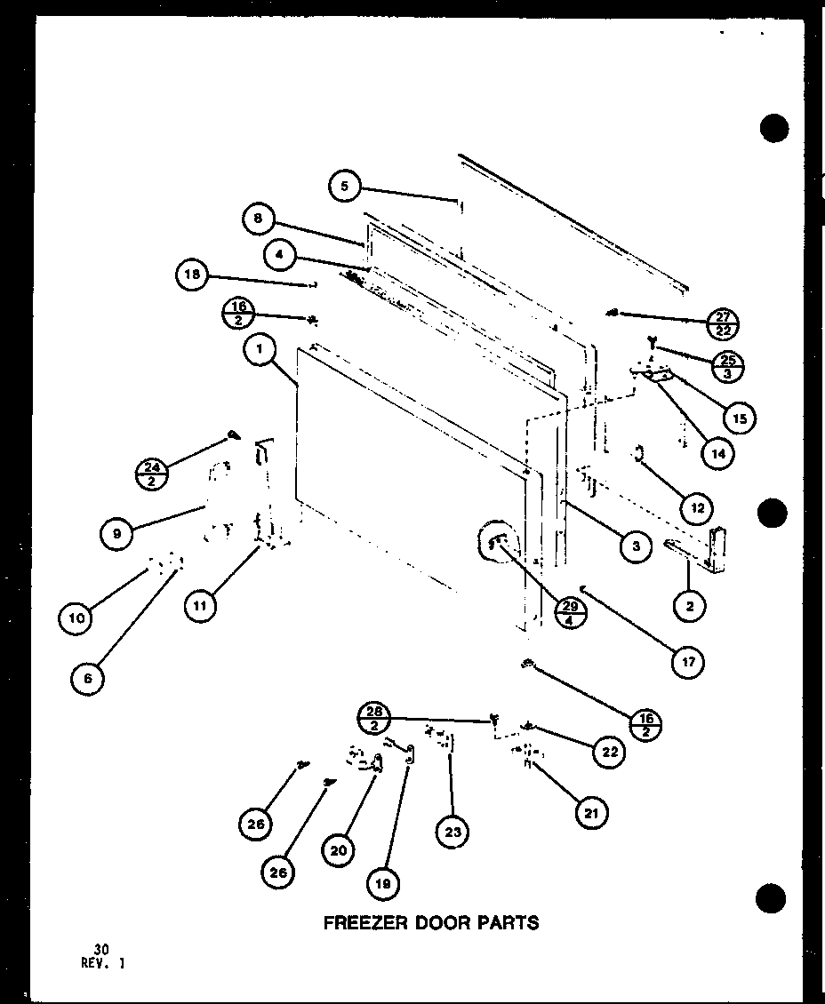 FREEZER DOOR PARTS (TM20G/P76512-19W) (TM20G/P76512-20W)