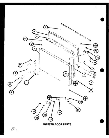 Freezer door parts (tm20g/p76512-19w) (tm20g/p76512-20w)