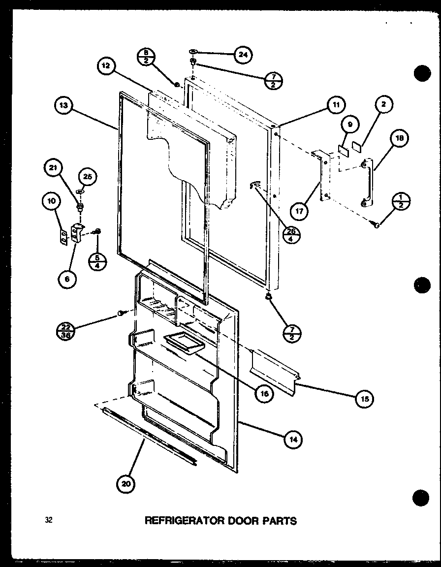 REFRIGERATOR DOOR PARTS (TM20G/P76512-19W) (TM20G/P76512-20W)