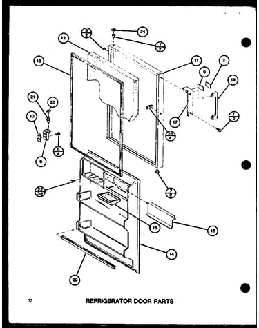Refrigerator door parts (tm20g/p76512-19w) (tm20g/p76512-20w)