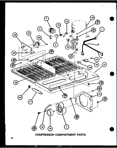 Compressor compartment parts (tm20g/p76512-19w) (tm20g/p76512-20w)
