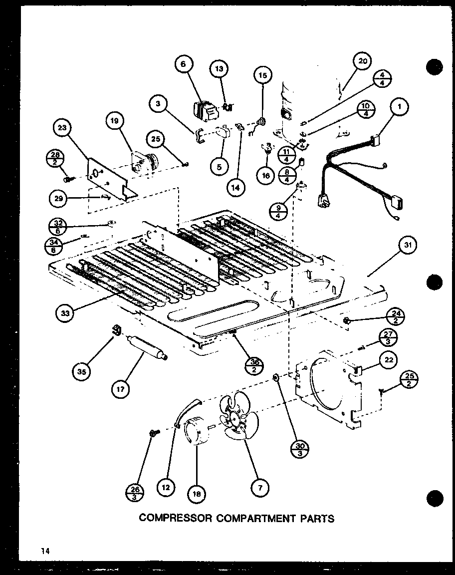 Compressor compartment parts (tl18h/p77110-19w) (tl18h/p77110-20w) (tli18h/p77110-21w) (tli18h/p77110-22w)