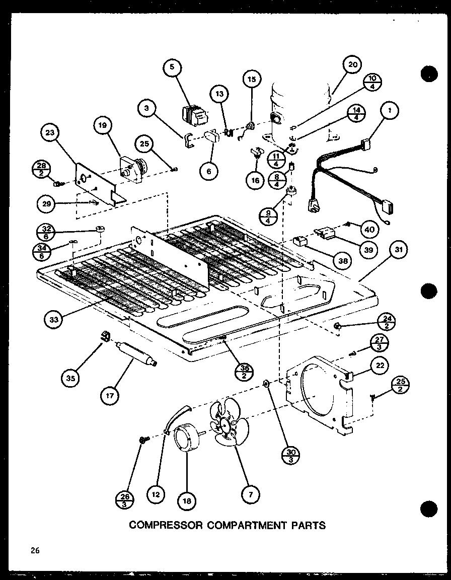 COMPRESSOR COMPARTMENT PARTS (TL20H/P77110-23W) (TL20H/P77110-24W) (TLI20H/P77110-25W) (TLI20H/P77110-26W)