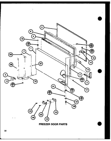 Freezer door parts (trg18j/p7739017w)