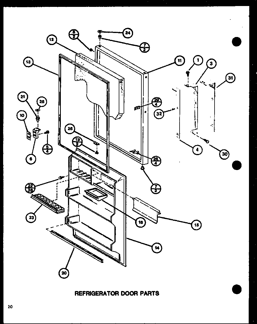 REFRIGERATOR DOOR PARTS (TRG18J/P7739017W)