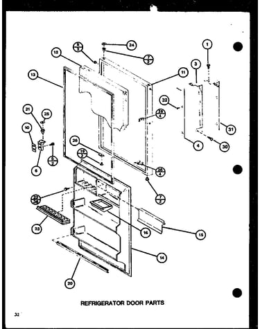 Refrigerator door parts (trg20j/p7739018w)