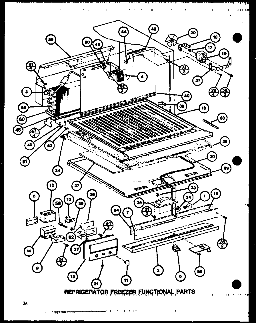 Refrigerator freezer functional parts (trg20j/p7739018w)