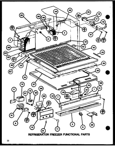 Refrigerator freezer functional parts (tli18j/p7739007w) (tli18j/p7739006w)