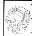 Amana TM16J-P7739001W freezer door parts (tm16j/p7739001w) (tr16j/p7739002w) diagram