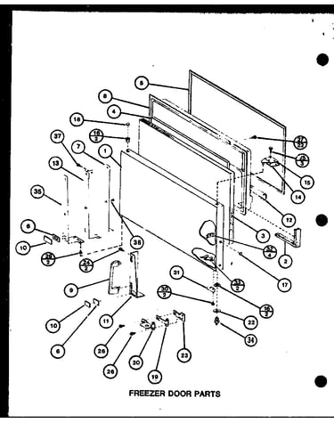 Freezer door parts (tm16j/p7739001w) (tr16j/p7739002w)