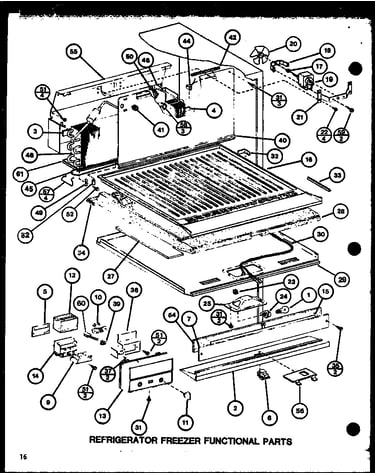 Refrigerator freezer functional parts (tm16j/p7739001w) (tr16j/p7739002w)