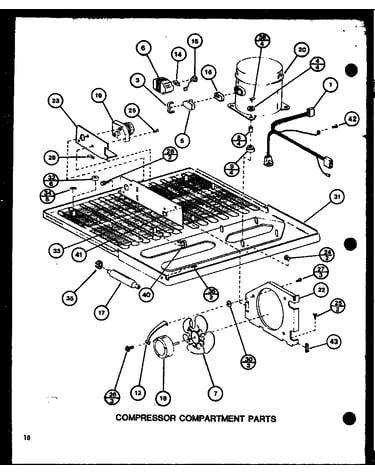 Compressor compartment parts (tm16j/p7739001w) (tr16j/p7739002w)