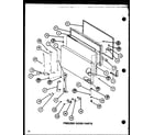 Amana TC18J-P7739005W freezer door paris (tm18j/p7739003w) (tr18j/p7739004w) (tc18j/p7739005w) diagram