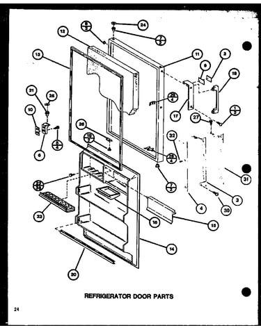 Refrigerator door parts (tm18j/p7739003w) (tr18j/p7739004w)
