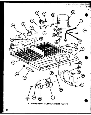 Compressor compartment parts (tm18j/p7739003w) (tr18j/p7739004w) (tc18j/p7739005w)
