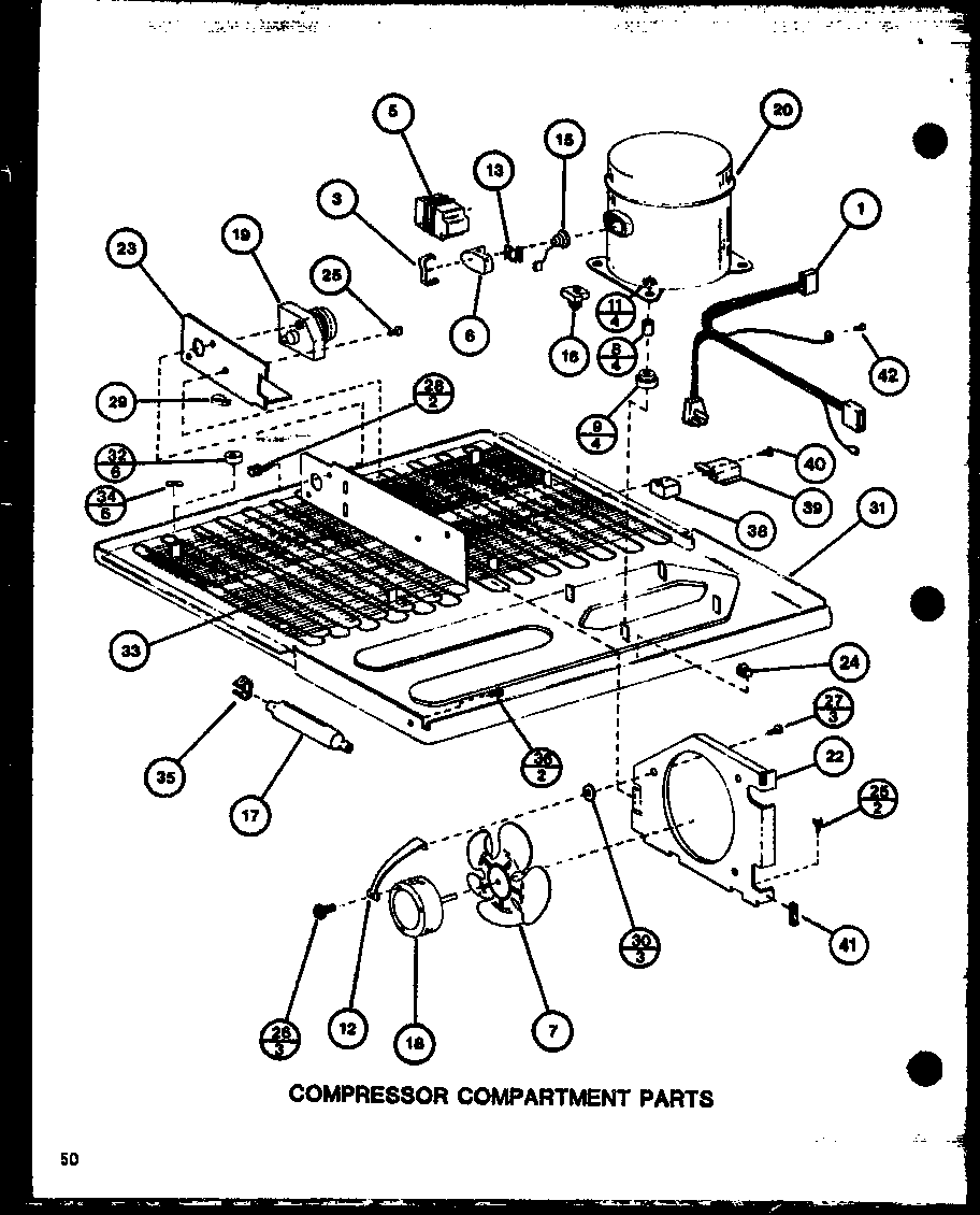 COMPRESSOR COMPARTMENT PARTS (TM20J/P7739008W) (TR20J/P7739009W) (TC20J/P7739010W)