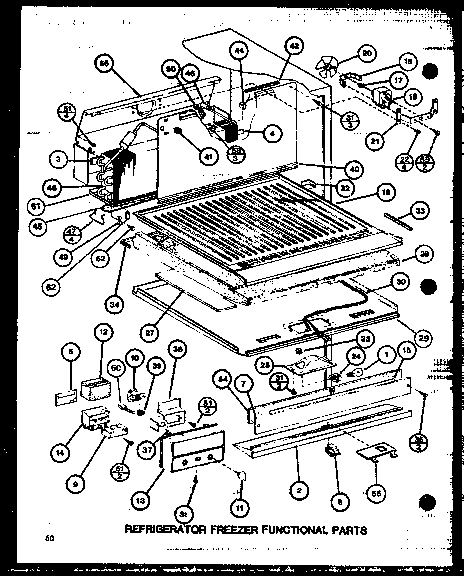 Refrigerator freezer functional parts (tc22j/p7739013w) (trg22j/p7739014w)